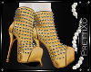 Xo: Tan Spiked Shoes