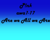 P!nk Are we All we Are