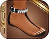 Desi Blk Flat Sandals