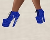 Blue Glitter Boots