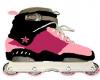 Pink and black skates