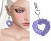 Bun! Lavender Heart Earr
