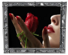 Silver Gothic Red Rose