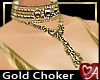 .a Gold Choker w Chains