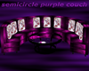 semicircle purple couch