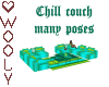 Chill couch turquise gre