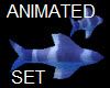 Animated Fishes Blue set