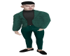 y- green pants