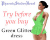Green Glitter dress