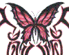 Red Tribal Butterfly
