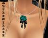 ^AZ^Green Rose Necklace