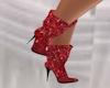 Red Ankle Disco Boots