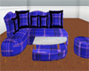 (mm) blue tartan sofa