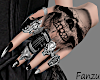 skull tattoo + rings