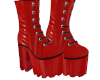 E* RED Goth Boots