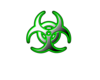 Toxic bio green sticker