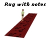 Rug with notes