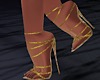gold strappy heel