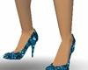 Blue-Glitter Heel