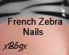 [B69]French Zebra Nails