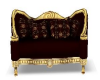 Gold Burgundy Couch