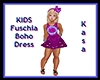 KIDS Fuschia Boho Dress