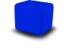 Neon Seating Cube Blue