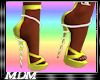(M)~pvc yellow sexy heel