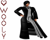 Suit for female blk whit