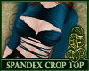 Spandex Crop Top Blue