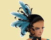 Burlesque Feathers Teal