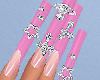 Pink Cross Nails