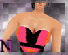 xxl sexy pink blue dres