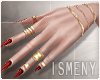 [Is] Nails+Gold Ring Red
