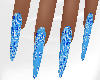 blue bandan nails