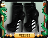 P; Black & White Boots