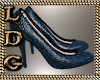 Blue Snake Skin Shoes