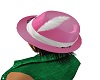 PINK & WHITE FEDORA