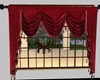 RED VALANCE CURTIAN