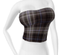 coffee plaid tube top