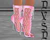 Sexy Laced Pink Boots