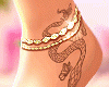White Nail Feet + Tattoo