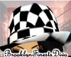 checkerboard hat /hair
