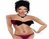 cute fushia bow bikini