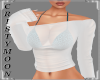 *CM*QUEENIE TOP-WT TEAL