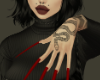Red Snake Tattoo Nails