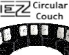 Circular black couch