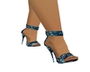 Glam Rose Teal Heels