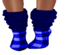 Blue Plaid Boots