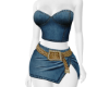 jean top and skirt